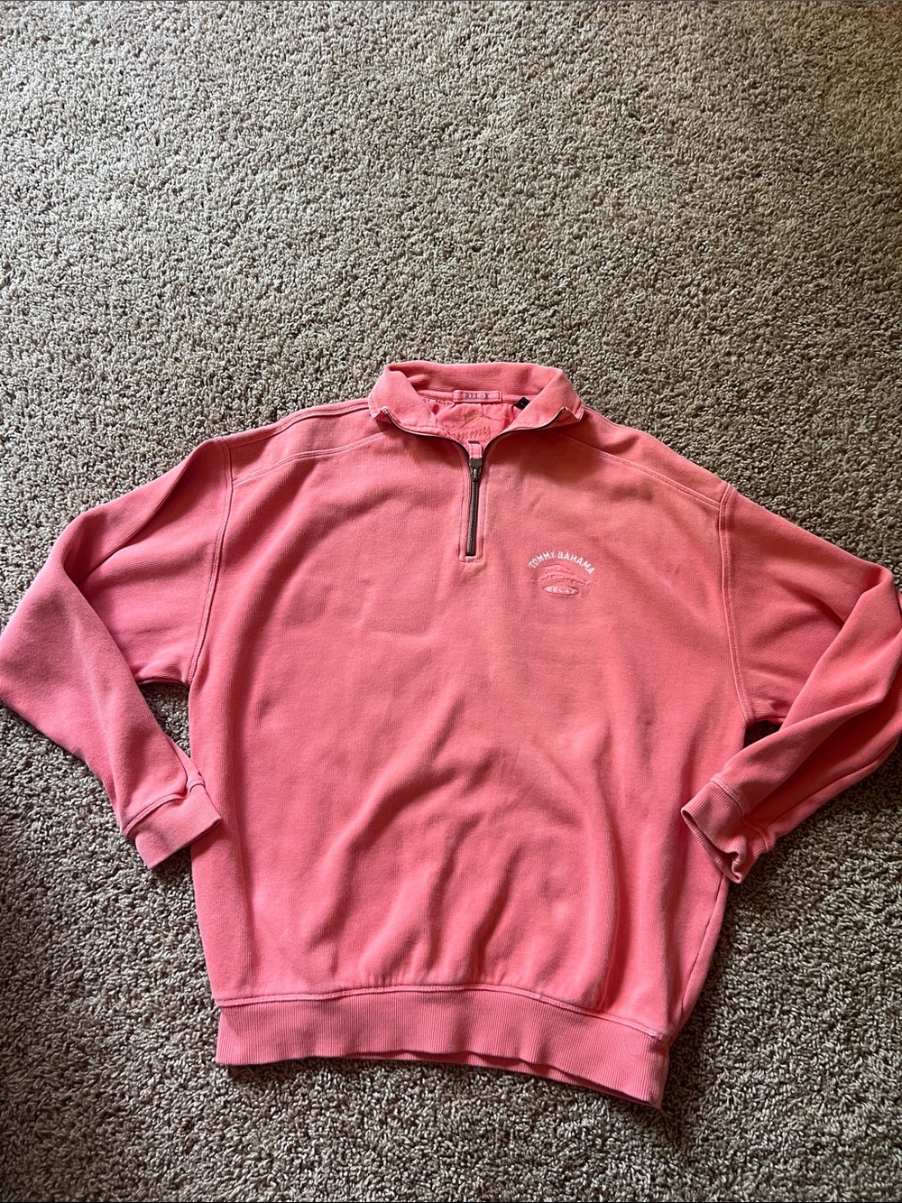 Tommy Bahama Coral Half-Zip Pullover
